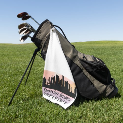 Kansas City MO City Skyline  Golf Towel