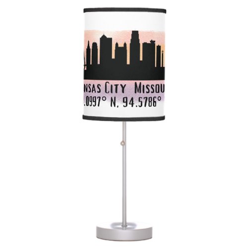 Kansas City MO City Skyline  Table Lamp