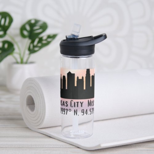 Kansas City MO City Skyline  Water Bottle
