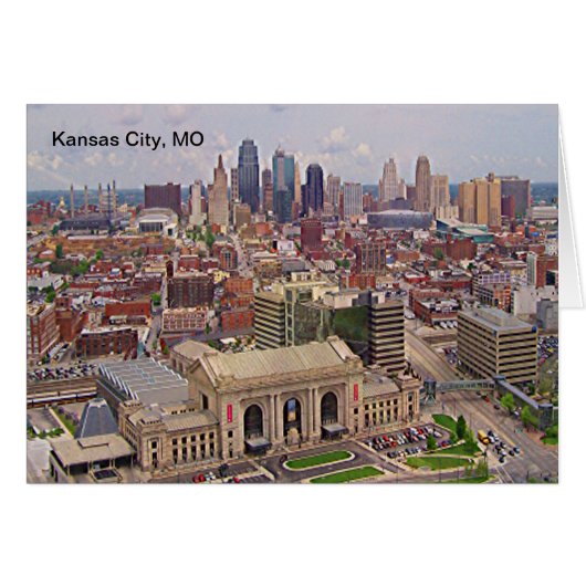 Kansas City, MO Skyline Memorial Liberty Area Cards (Front Horizontal)