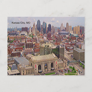 Kansas City, MO Skyline Memorial Liberty Area Postcard