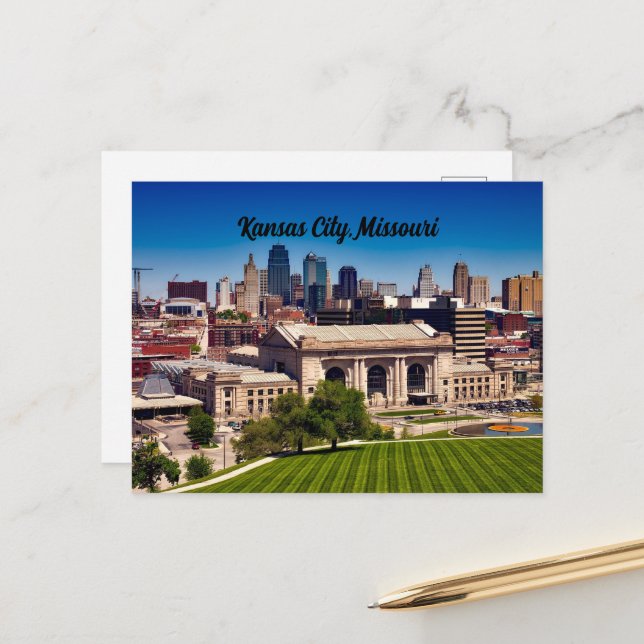 Kansas City, MO Union Station    Postcard (Front/Back In Situ)