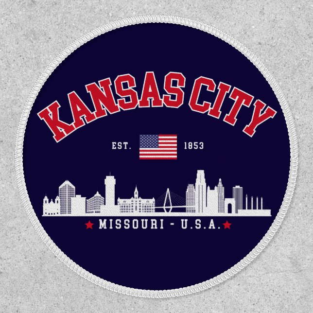 Kansas City Modern Skyline Souvenir Patch (Front)