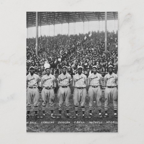 Kansas City Monarchs baseball team Postcard