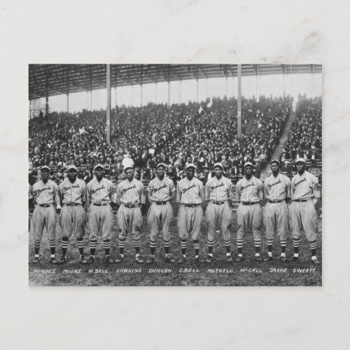 Kansas City Monarchs baseball team Postcard