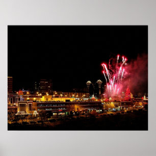 Kansas City Plaza Fireworks, Lights Poster