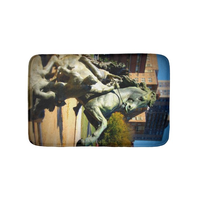 Kansas City Plaza Fountain in Autumn Bath Mat (Front)