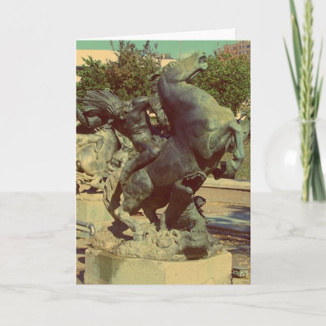 Kansas City Plaza Fountain in Autumn Card (Front)