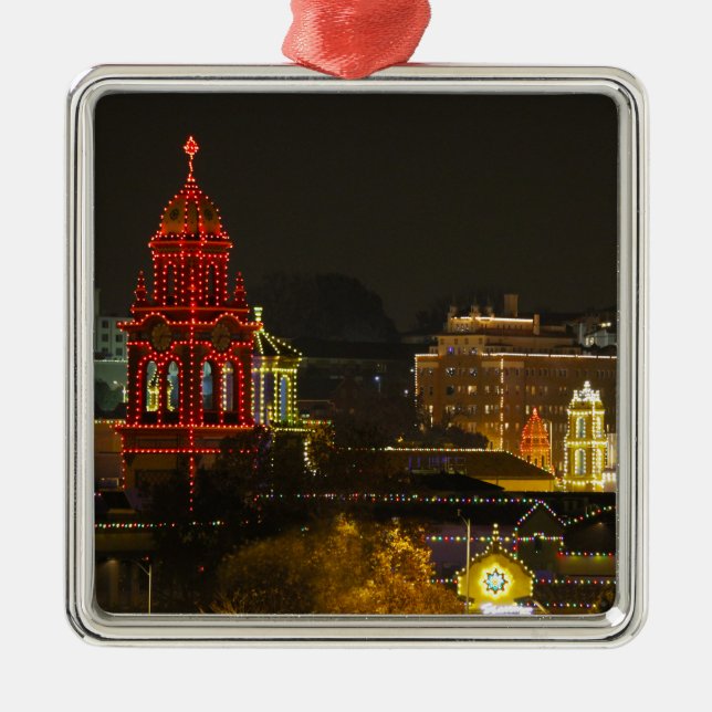 Kansas City Plaza Lights Metal Ornament (Front)