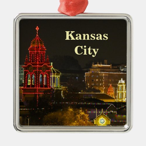 Kansas City Plaza Lights Metal Ornament