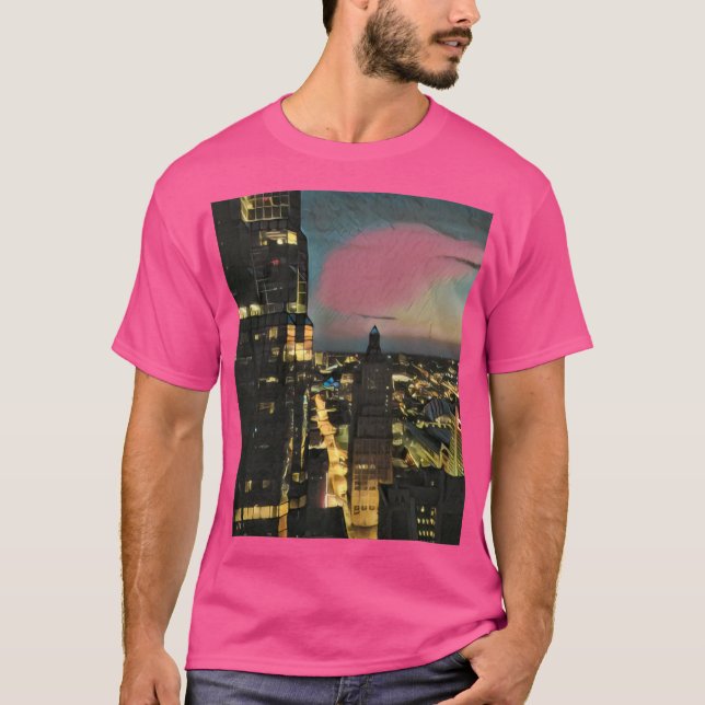 Kansas City Skyline At Dusk T-Shirt (Front)