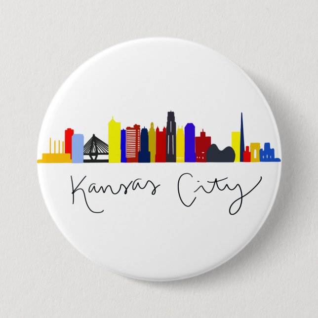Kansas City Skyline Button (Front)