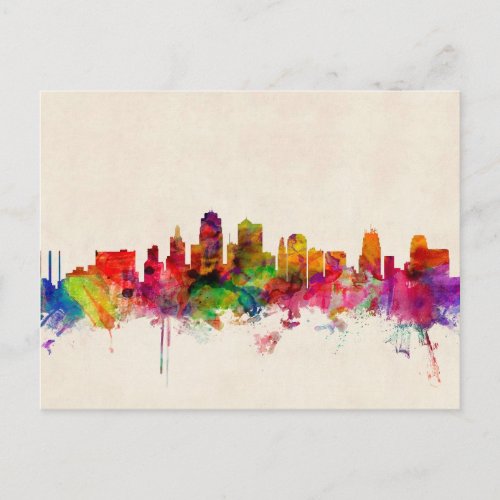 Kansas City Skyline Cityscape Postcard