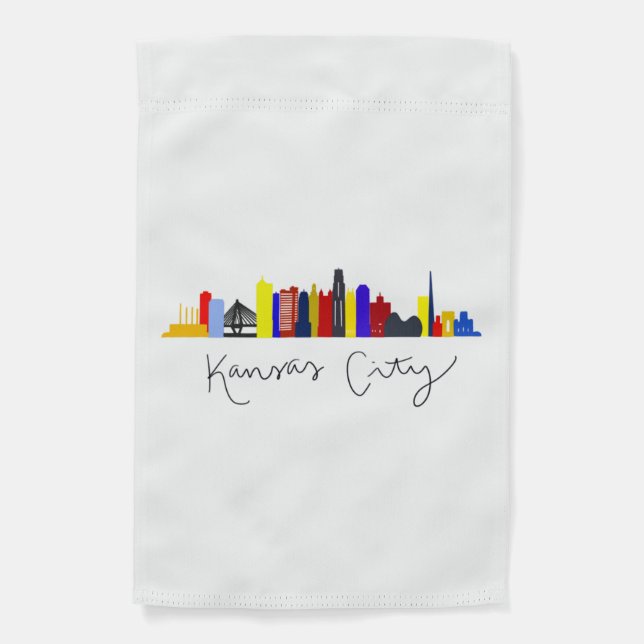 Kansas City Skyline Garden Flag (Front)