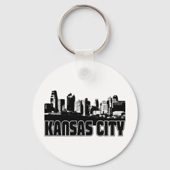 Kansas City Skyline Keychain by TurnRight at Zazzle