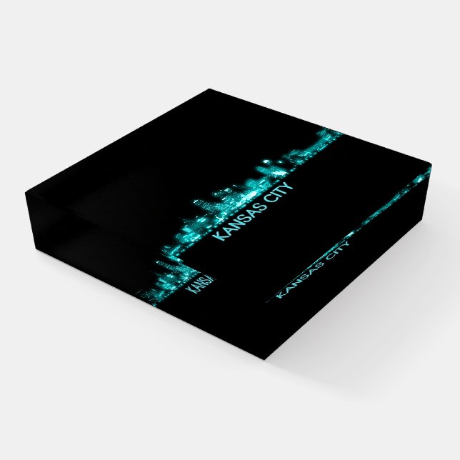Kansas City Skyline Paperweight (Angled)