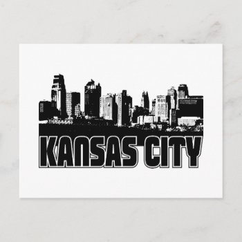 Kansas City Skyline Postcard by TurnRight at Zazzle