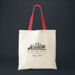 Kansas City Skyline Wedding Welcome Bag<br><div class="desc">A custom designed KANSAS City skyline … replace with your names & wedding date (or remove extra text)!</div>