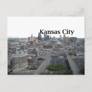 Kansas City Skyline with Kansas City in the Sky Postcard