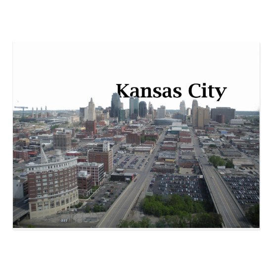 Kansas City Skyline with Kansas City in the Sky Postcard