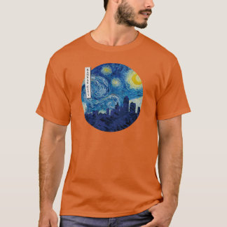 Kansas City Starry Night Van Gogh Circle T-Shirt