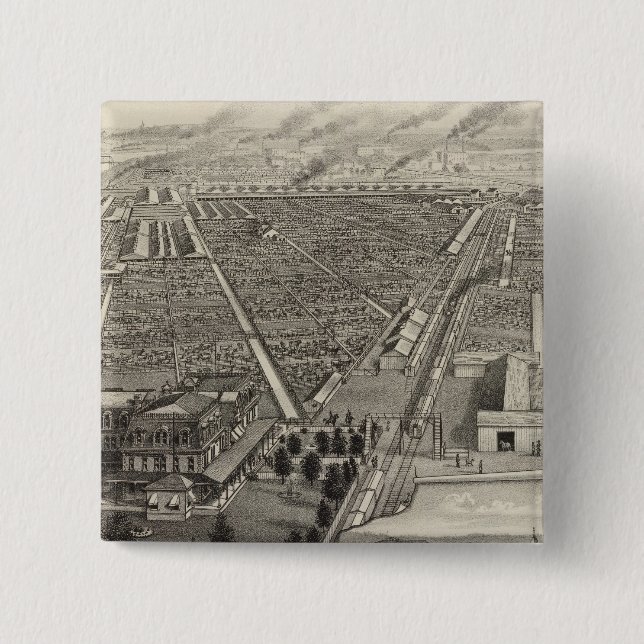 Kansas City Stock Yards, Kansas City, Kansas Pinback Button (Front)