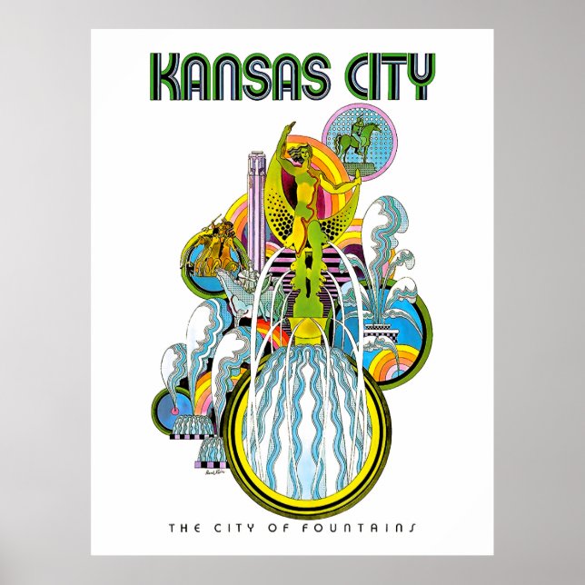Kansas city, the city of fountains, poster (Front)