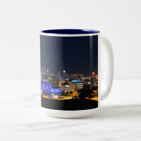 Blue Las Vegas Mug with Fountains - Las Vegas Merch Co