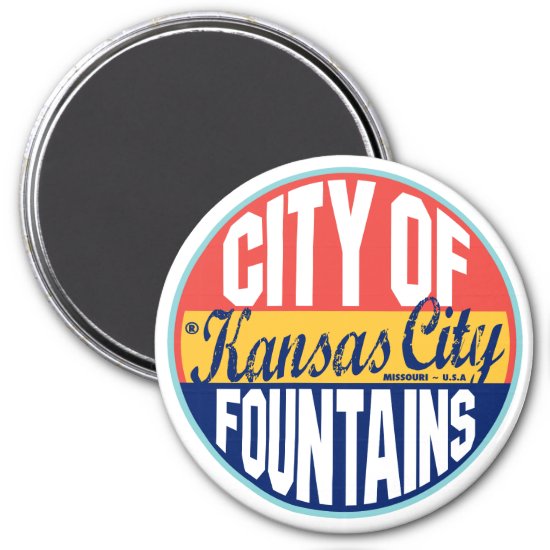 Kansas City Vintage Label Magnet