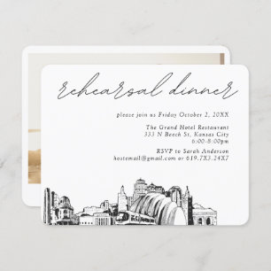 Kansas City Wedding Elegant Rehearsal Dinner Enclosure Card