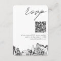 Kansas City Wedding Modern RSVP QR Code Enclosure Card | Zazzle