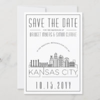 Kansas City Wedding Stylized Save the Date