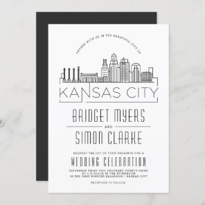 Kansas City Wedding | Stylized Skyline Invitation