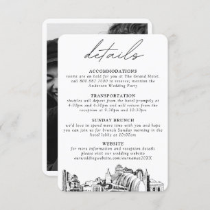 Kansas City Wedding Vertical Details Enclosure Card