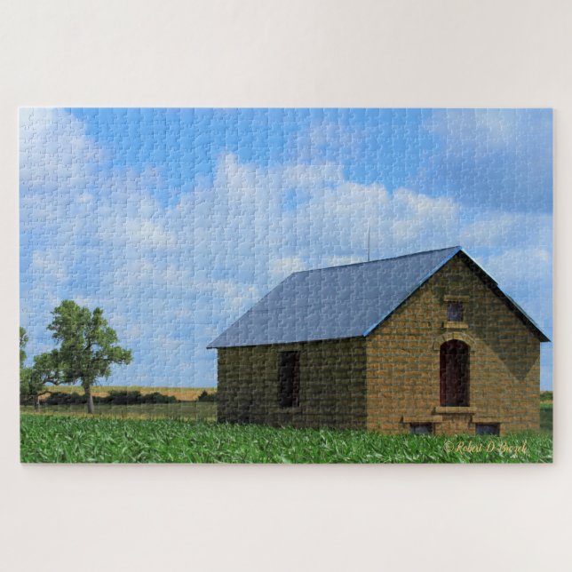 Kansas Colorful Barn with Clouds Puzzle (Horizontal)