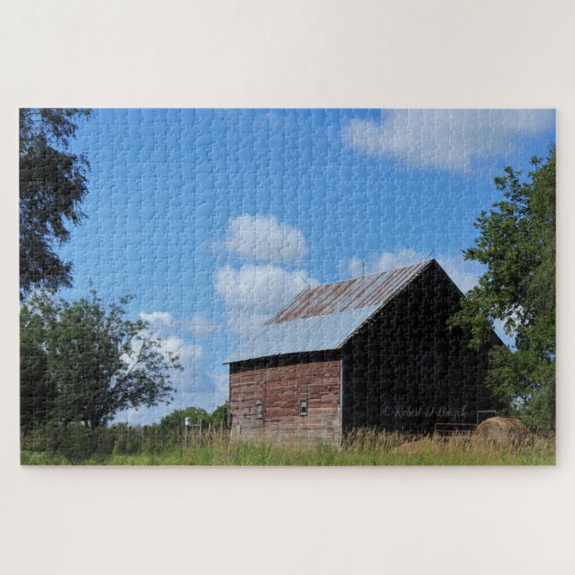 Kansas Colorful Barn with Clouds Puzzle (Horizontal)