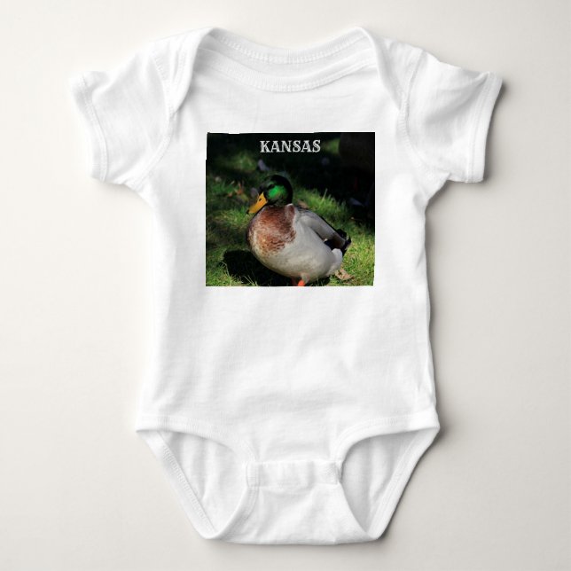 Kansas Colorful Duck/Rabbit Baby Bodysuit (Front)