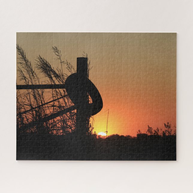 Kansas Colorful Sunset Jigsaw Puzzle (Horizontal)