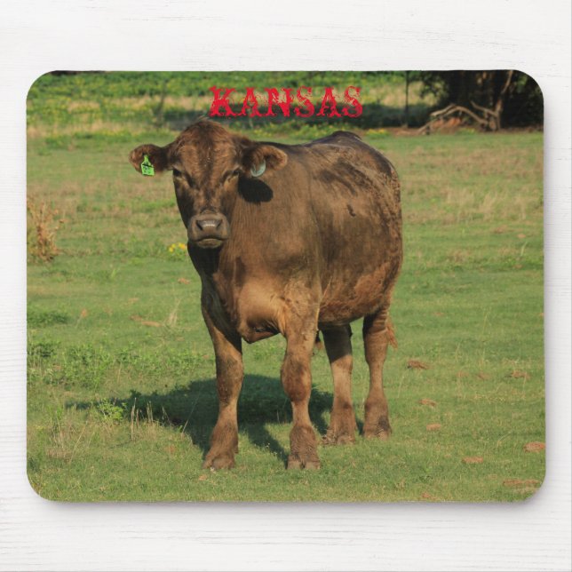 Kansas Country Cow Mouse Pad (Front)