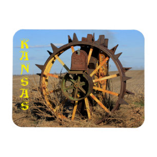 Kansas Country Mail Box Antique Rim Magnet