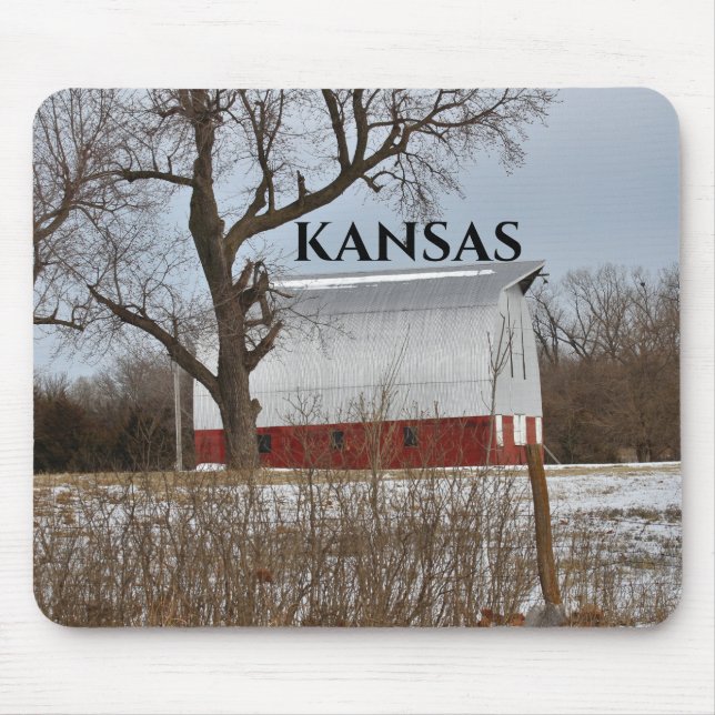 Kansas Country Red Barn Mouse Pad (Front)