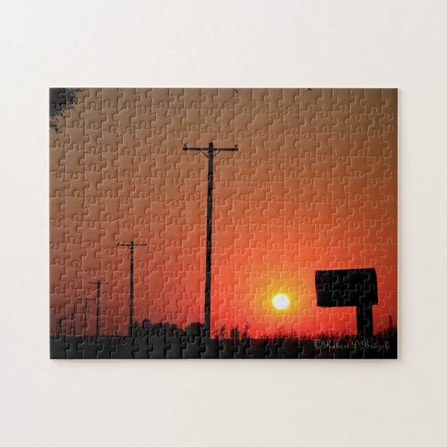 Kansas Country Side Sunset PUZZLE (Horizontal)