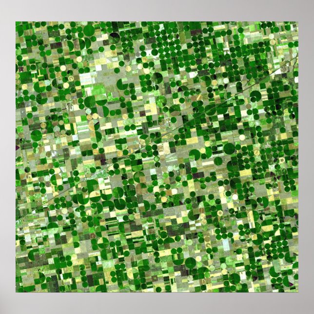 Kansas Crop Circles - Sat View Poster (Front)
