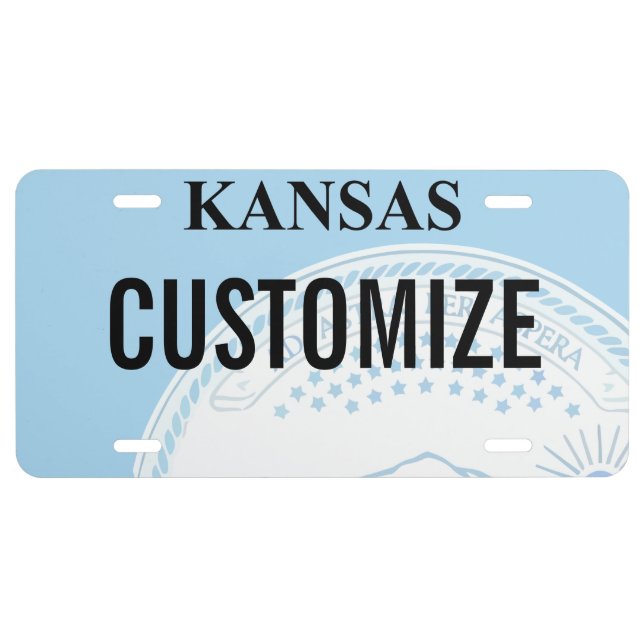 Kansas Custom License Plate (Front)