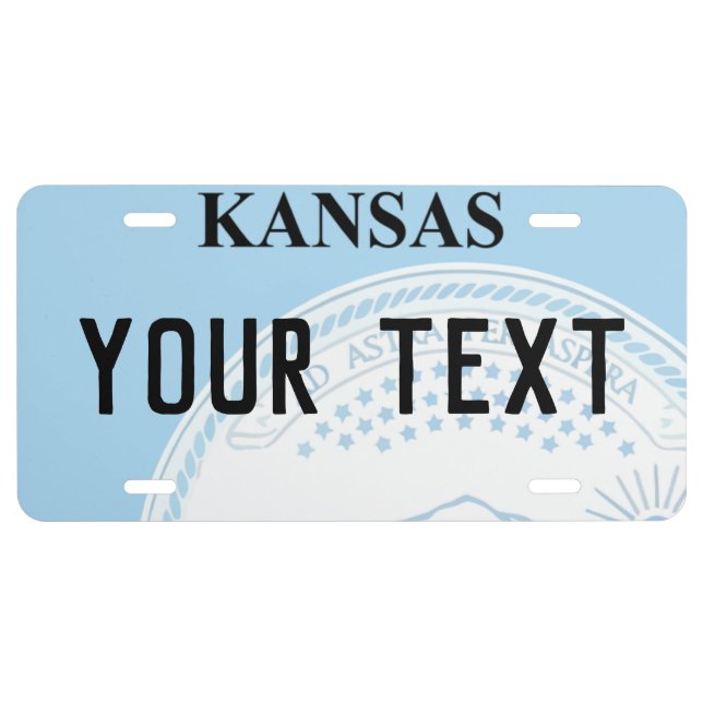 Kansas Custom License Plate (Front)