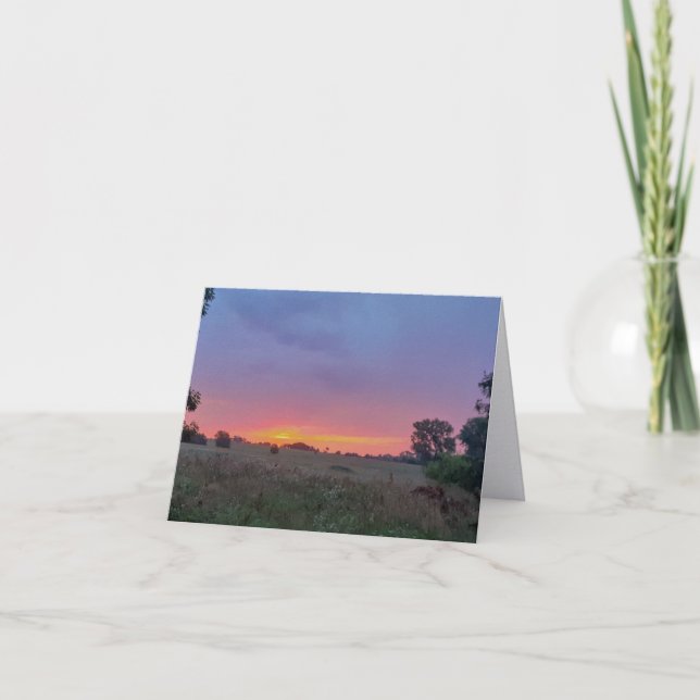 Kansas Dawn Folded Note Card (Front)