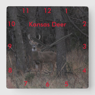 Kansas Deer CLOCK