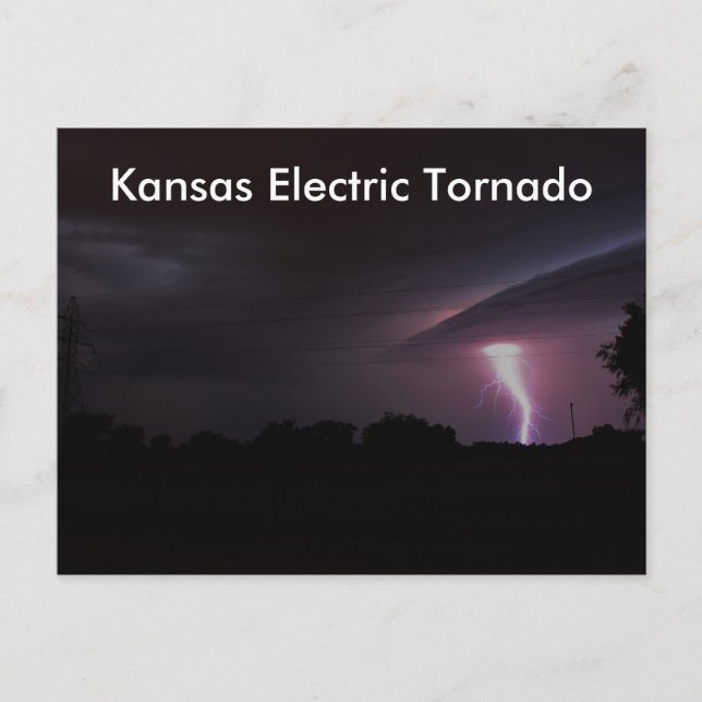 Kansas Electrical Tornado POST CARD!! Postcard (Front)