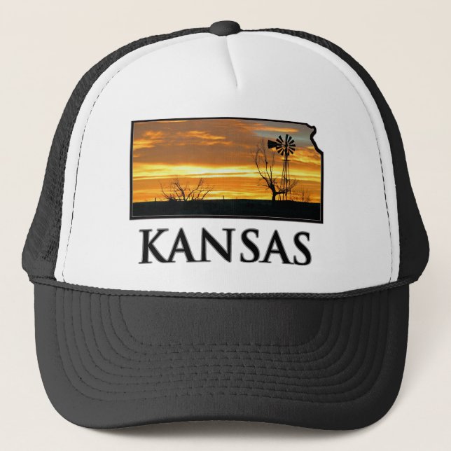 Kansas Farm Windmill Trucker Hat (Front)