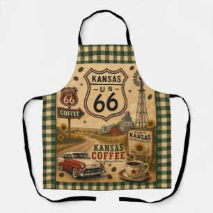 Kansas Farmhouse Coffee Kitchen Route 66 Apron